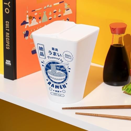 Ramen Box Licht - Von japanischen Nudelschachteln inspiriertes batteriebetriebenes Licht, Geschenk für Soba-Liebhaber, ausgefallene Dekoration, Weiss/Opulenter Garten