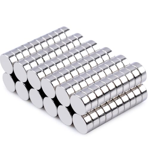 KOBOKO 100 Stücke Neodym Magnete, 4×2mm Mini Magnete, Kleine Magnete Stark, Magneten, Magnete zum Basteln, Magnets für Whiteboard, Pinnwand, Magnettafel Bänder, und Vieles Mehr