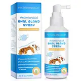 Hunde Analdrüsen Spray-120 ml Lindert schnell Analdrüsenreizungen und lindert Juckreiz,Stoppt das Scharren,Beseitigt hartnäckige Gerüche,Schmerzlindernd und Juckreizstillend,Sicher für alle Tiere