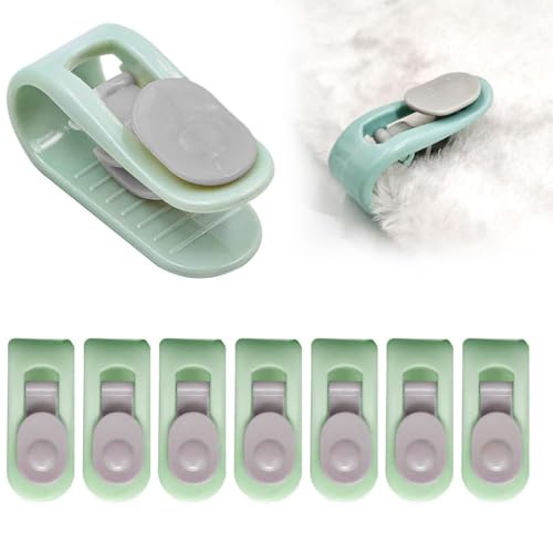 Bettdecken Clips, 8 Stück Bettdeckenhalter, Bettdeckenhalter Gegen Verrutschen, Bettdeckenbezug Klammer ohne Nadel, Quilt Fixer Duvet Cover Clips Quiltbefestigungsclip für Bettlaken Steppbett