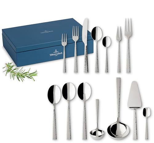 Villeroy und Boch Blacksmith Tafelbesteck für bis zu 12 Personen, 70-teilig, Edelstahl