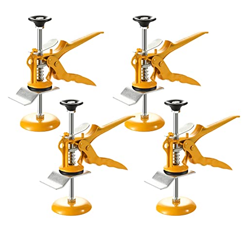 Geoyien fliesenheber, Höhenversteller für Fliesen, 4 Stück Präzisions-Locator, Handheld Jack, robust und langlebig, geeignet zum Heben und Befestigen von Fliesen, Böden, Türen und Fenstern