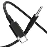 Aux Kabel, Audio Kabel 3,5mm Klinke auf Klinke Stereo klinkenkabel 3,5 [1,2M] Nylon Geflochtenes Klinkenkabel für Autoradio, Kopfhörer, Stereoanlage, PC, Handy, Tablet (USB C auf Klinke AUX Kabel)