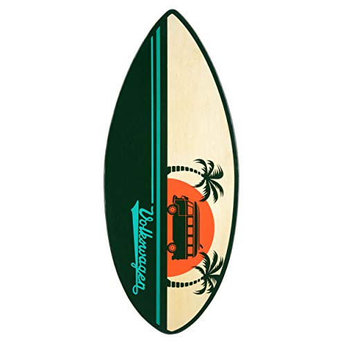 Board Masters VW Collection - Volkswagen Skimboard Echtholz (104 cm) Unisex mit T1 Bulli Bus Design (Sunset/Bunt)