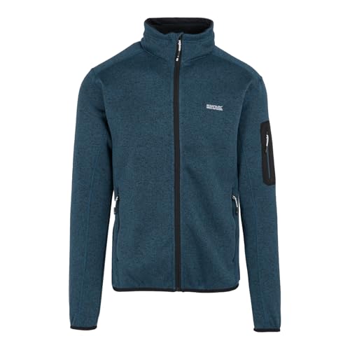 Regatta Herren Jacke Outdoorjacke Fleecejacke Newhill, Farbe:Dunkelblau, Artikel:-ZV7 Moonlight Denim, Größe:XL