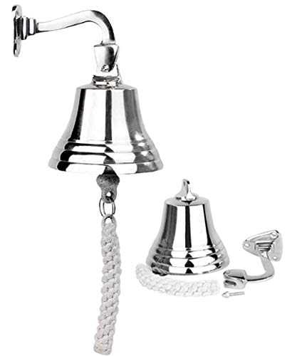THORINSTRUMENTS (mit Gerät) Schiffsglocke mit nautischem Motiv, silberfarben