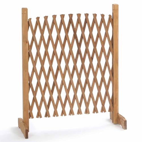 Probache IDMARKET Barriere, ausziehbar, Holz, Gitter