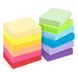12 Stück Farbige Haftnotizen - 50 x 38mm Sticky Notes, Selbstklebende Haftnotizzettel Klebezettel bunt zettel farbig Notizblöcke für Büro Haus, 1200 Blatt insgesamt, 12 Farben