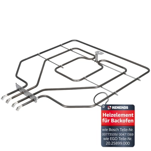 Kenekos - Heizelement 230V Oberhitze 2800 Watt kompatibel mit Siemens Bosch Backofen wie 773539/00773539, 471369/00471369, EGO 20.25899.000 Heizung, Heizspirale, Backofenheizung Herd Heizstab 2800W