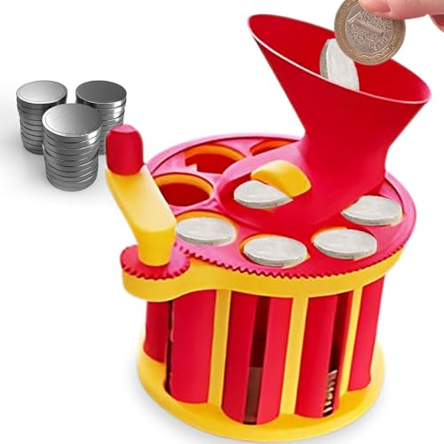 Münzklassifizierer, 3D-Druck Münzen Sortiermaschine Und Organizer, Münzsortierer Mit Handkurbel, Handkurbelbetriebener Münzzähler, Leichtes Zählhilfsmittel & Wiederverwendbares Haushaltsgerät