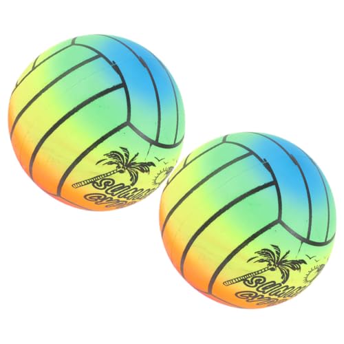 Alasum 2St Regenbogen-Volleyball aufblasbares Volleyballspielzeug aufblasbare Wasserbälle Kinder aufblasbarer Volleyball PVC Volleyball Spielzeug Strandball Spielen Ball für Kleinkinder