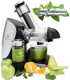 GREEN-PRESS EDELSTAHL Slow Juicer 304 Edelstahl Schnecke BPA-frei I DEUTSCHE MARKE I Ganze Früchte Sellerie Gemüse und Obst Entsafter Testsieger 2023 Allrounder Saftpresse elektrisch