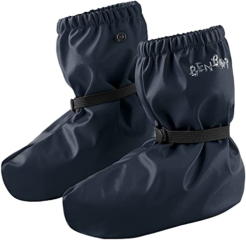 BenBoy Baby Regenfüßlinge Wasserdicht Matschschuhe Buddelfüßlinge Krabbelschuhe mit Fleece-Futter Regenüberschuhe Babys Jungen Mädchen YW001-Navy Blue-M