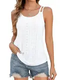 StylSense Tank Top Damen Tshirt Sommer Tanktops Frauen Ärmellos Shirts Oberteile Elegant Spaghetti Cami Bluse Locker
