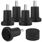 5 Stück Bodengleiter 2 Zoll - Bürostuhl Gleiter 5er Set - Bodengleiter für Schreibtischstuhl 11mm x 22mm - Schwarz Bell Glides Ersatz-Bürostuhl Rollen - mit Filzpads Fussgleiter - Stuhl Fußgleiter