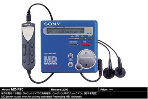 Sony MZ-R70/S tragbarer MiniDisc-Player Silber