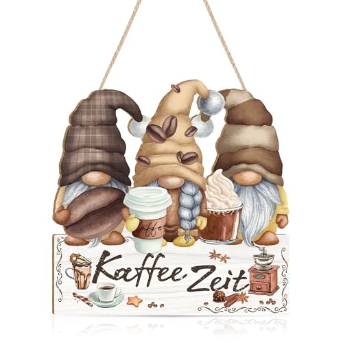 CHDITB Kaffee Schild mit Spruch,Kaffee Zeit Wandschild, Küche Wanddeko,Küche Coffee Bar Deko,Retro Kaffeebar Wandbild für Café Bar Esszimmer Restaurant Tür, Bilder für küche