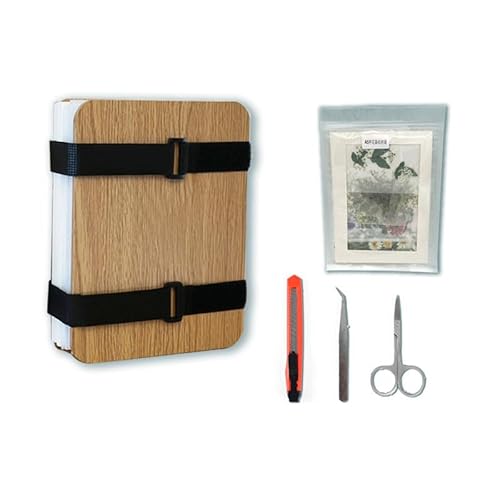zalati Blumenpresse Kit Blatt Pflanzenpresse für DIY Getrocknete Blumen Anhänger Handwerk Lesezeichen - 5,9 x 7,8 Zoll