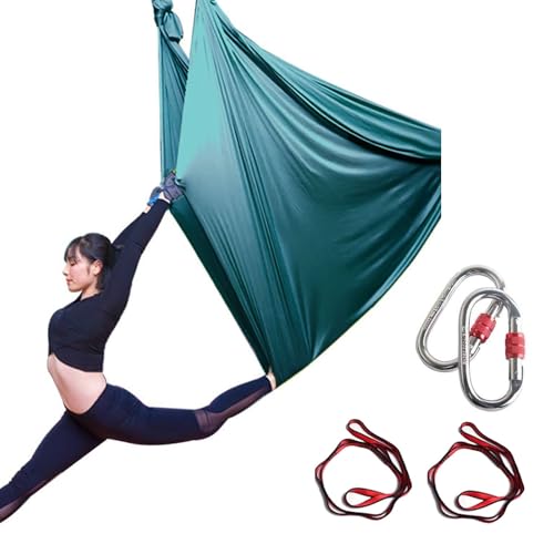 Generisch Yoga Vertikaltuch, Aerial Yoga Tuch, 5M x 2.8M, Nylon, Dunkelgrün