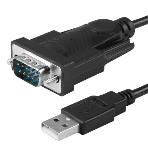 JUGNAW Hdmi Vga Adapter, Adapterkabel USB auf Seriell RS-232, DB9-Stecker, kompatibel mit Windows 11/10/8.1/7, Mac OS X 10.6+, hohe Datenübertragungsgeschwindigkeit 1 Mbps (0,8 m)