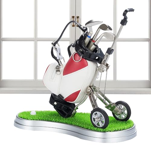 Mini Desktop Golf | Golfbeutelhalter | Einzigartige Golfschreiber - | Mini Desktop Golf Puting Green Game | Club Putterballpoint Pen | Lustige Weihnachtsstrumpf -Stuffers für Erwachsene