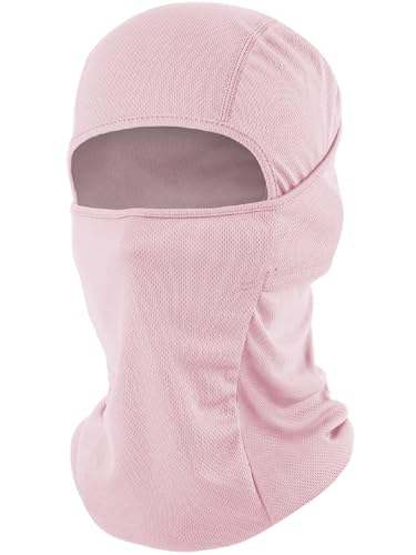 fuinloth Sturmhaube, Skimaske Balaclava, Motorrad Fahrrad gesichtshaube für Herren/Damen Hellrosa