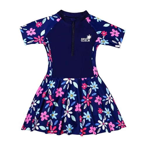 Generisch Badeanzug Damen Rüschen Mädchen Bademode Kinder Split Bademode Konservativer Badeanzug Zum Schwimmen Und Spa Badeanzug Damen Rot Baywatch (Navy, XXXL)