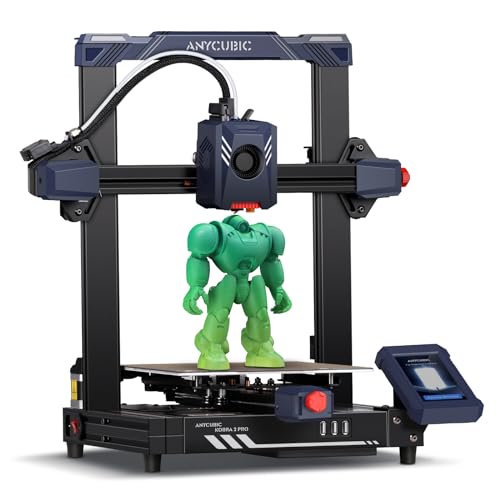 Anycubic Kobra 2 Pro 3D-Drucker, 500mm/s Hochgeschwindigkeitsdruck, 10X Schneller 3D-Drucker mit Hoher Rechenleistung Neue Struktur, LeviQ 2.0 Auto Leveling Smart Z-Offset, Druckgröße 220*220*250mm