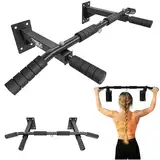 TREX SPORT Klimmzugstange zur Wandmontage TX-030PB| 6 rutschfeste Griffe, Öse für Boxsack | Pull Up Bar für zuhause bis 250 kg