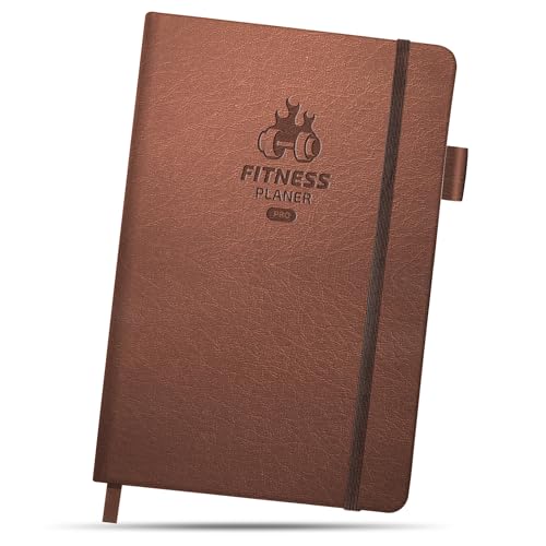 BIROYAL Trainingstagebuch PRO Deutsch mit 93 Workout für dein Krafttraining, Undatierte Trainingsbuch A5, Fitness Journal für Fitnessenthusiast, Gym Buch, Workout Tagebuch für Gym & Heimtraining