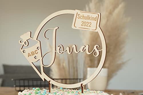 Caketopper Einschulung I Schulkind 2024 I Kuchendekoration Schulkind I Einschulung I Einschulung Geschenk I Schultüte