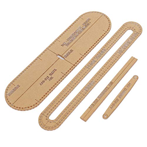 RIZGHWOY 4pcs Acryl -Brieftasche Making Vorlagen -Set Transparentes Schlüsselkoffer Leder Handwerksmuster