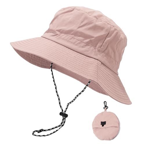 FYting Sonnenhut Damen,Sommerhut Damen,Fischerhüte Faltbar,Regenfest | Sonnenschutz | Schnelltrocknend | Atmungsaktiver, Für Strand,Schwimmbad,Park,Camping,Picknick,Wandern,Reisen (Rosa)