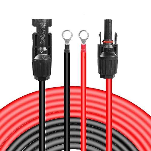 Solarsys® - 1,5m DC 10AWG 4,0mm² Photovoltaik-Verlängerungskabel,mit Stecker und Buchse Solarpanel-Kabeladapter für Wechselrichter-Batterie des Solargenerators