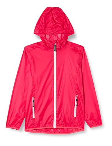 CMP Mädchen Reißfeste Kinder-regenjacke Mit Fester Kapuze Regenjacke, Hibiskus-Koralle, 140 EU