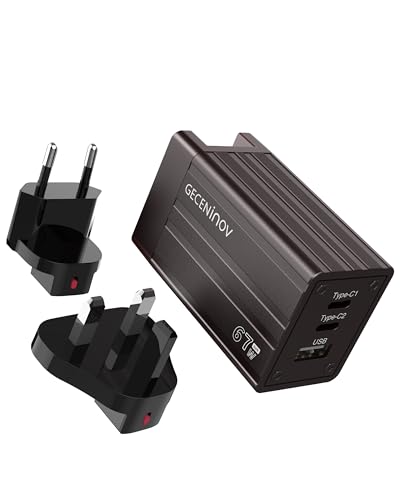 GECENinov USB C Ladegerät 65W/67W,USB Netzteil GaN,3-Port PD Schnellladegerät Kompatibel mit iPhone 15, 15 Pro, 15 Pro Max,14, 14 Pro, 14 Pro Max,iPad,Samsung,MacBook Pro/Air usw.