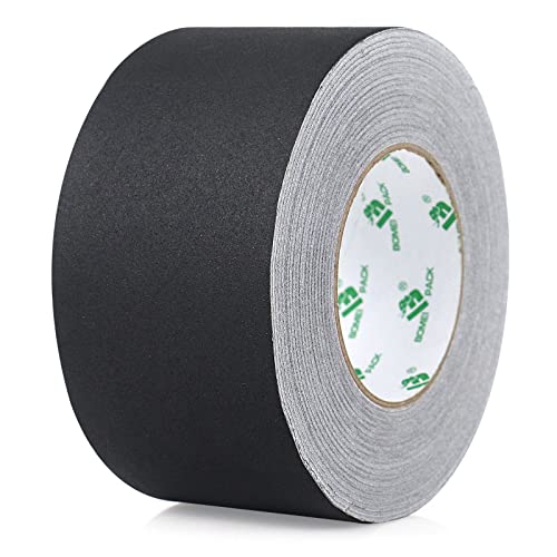 BOMEI PACK Gewebebänder Schwarz Gaffelband 75MM * 50M Professionelles Gaffaband Mattes Stoffband Matt Gaffer