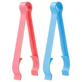 Vicloon Babyflaschenklemme, 2 Stück Babyflaschenklemmenhalter, Baby-Schnullerclip, multifunktionale Anti-Verbrühungs- und Anti-Rutsch-Flaschenklemme für Neugeborene (Blau/Rosa)