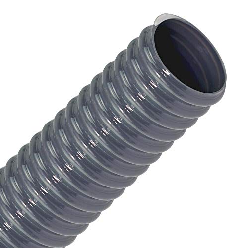 FLEXTUBE PVC-L 80mm, Länge Meterware - leichter, flexibler Saugschlauch, Spiralschlauch aus PVC, Schlauch für Wasser, Luft, Pulver, Sägemehl, Späne