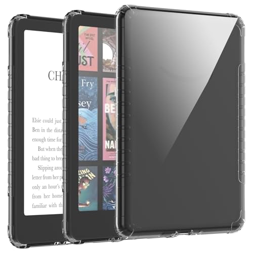 TQQ Hülle für 7" Kindle Paperwhite (12. Generation - 2024) und Kindle Colorsoft Signature Edition, Ultraweiche, Flexible, Transparente TPU-Haut-Schutzhülle für Kindle Paperwhite 2024