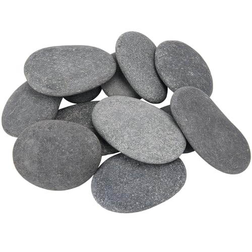 20 Stück Flache Steine zum Bemalen, 3-5cm kleine Kieselsteine, Mandala Malsteine Glatte Naturstein Strand Kiesel Flusskiesel für Bemalen, Steine zum Basteln Blumentöpfen und Garten/Aquarium Deko