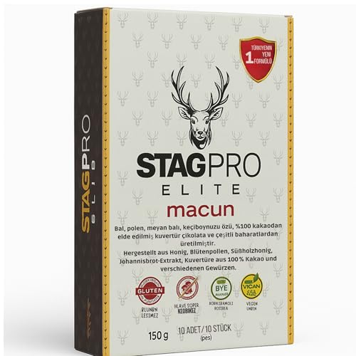 Elite Macun Natürliches Potenzmittel-Gel für Männer - Hochdosierter Energiebooster mit Ginseng & Honig - Unterstützt die Erektion und Leistungsfähigkeit - 10x10g Rezeptfrei