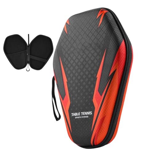 Tischtennisschläger Hülle, Robuste Tischtennisschläger-Hülle Wasserdichte Tischtennishüllen Für 2 Schläger Und 2 Bälle, Tischtennisschläger Tasche, Tischtennis-Tasche Mit Gepolstertem Schlägerfach