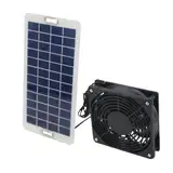 HOHOVYVY Solar-Abluftventilator, Solar Panel Ventilator Kit,10W 12V Solar-Abluftventilator Ventilator Extraktor für Hund Hühnerstall Gewächshaus