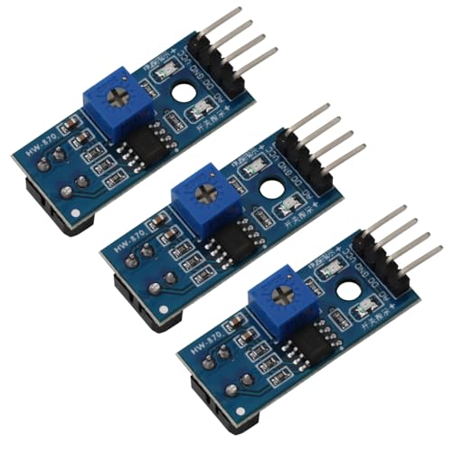 Heevhas TCRT5000 IR-Infrarotsensor Tracking-Sensor Auto-Tracking-Modul Infrarot-Reflexionssensor Photoelektrisches Schaltermodul (3 Stück)