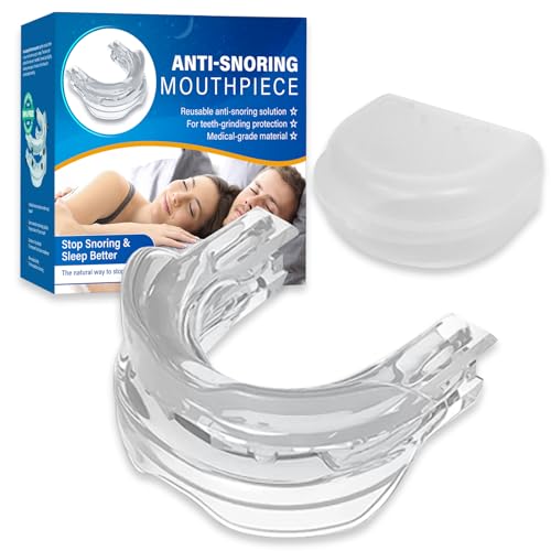 Anti Snoring Mouthpiece, Anti Snoring Bite Splint for Night Against Teeth Grinding and Snoring, for Men and Women