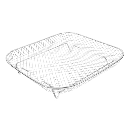 Ciieeo Luftfritteusengrill Korb Luftfritteuse-gestelle Körbe Für Heißluftfritteusen Air Fryer Backblech Dörrgestell Air Fryer Rack Quadratisch Silver Rostfreier Stahl