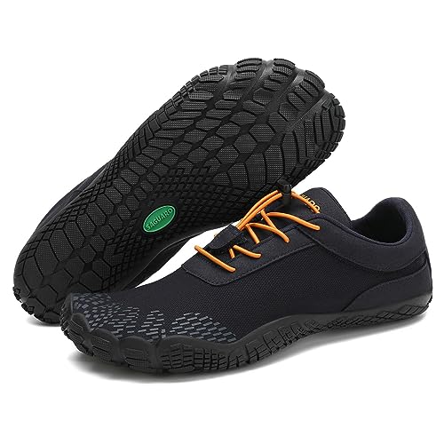 SAGUARO Barfußschuhe Herren Barfuss Schuhe Damen Barfussschuhe Outdoor Zehenschuhe Atmungsaktiv Traillaufschuhe mit Zero-Drop Solhe Marineblau, Gr.39 EU