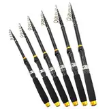 YG010 Neue 2,1 m 2,7 m 3,6 m Carbon Faser Angelrute Super Kurze Tasche Tragbare Spinning Pole Teleskop Karpfen Forelle Strand Angelrute(2,1 Mio)