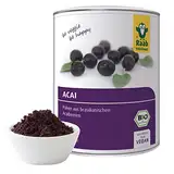 Raab Vitalfood Bio Acai-Pulver mit Polyphenolen & Anthocyanen, vegan, glutenfrei, Bio Acai-Beeren aus Brasilien, ohne Zusätze, 1x 80 g Pulver Dose